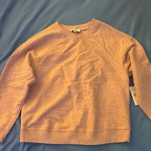 Ag Adriano Goldschmied Heathered Peach Crewneck Sweater